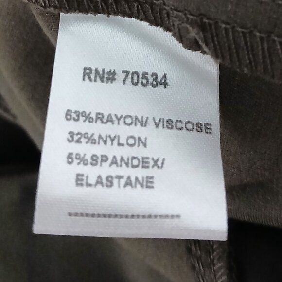 Orvis Pants Size Large Ponte Leggings Olive Green Stretch Yoga Hidden Pocket - Picture 7 of 8